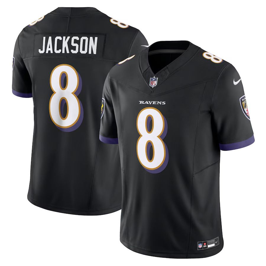 Men Baltimore Ravens #8 Lamar Jackson Nike Black Vapor F.U.S.E. Limited NFL Jersey->baltimore ravens->NFL Jersey